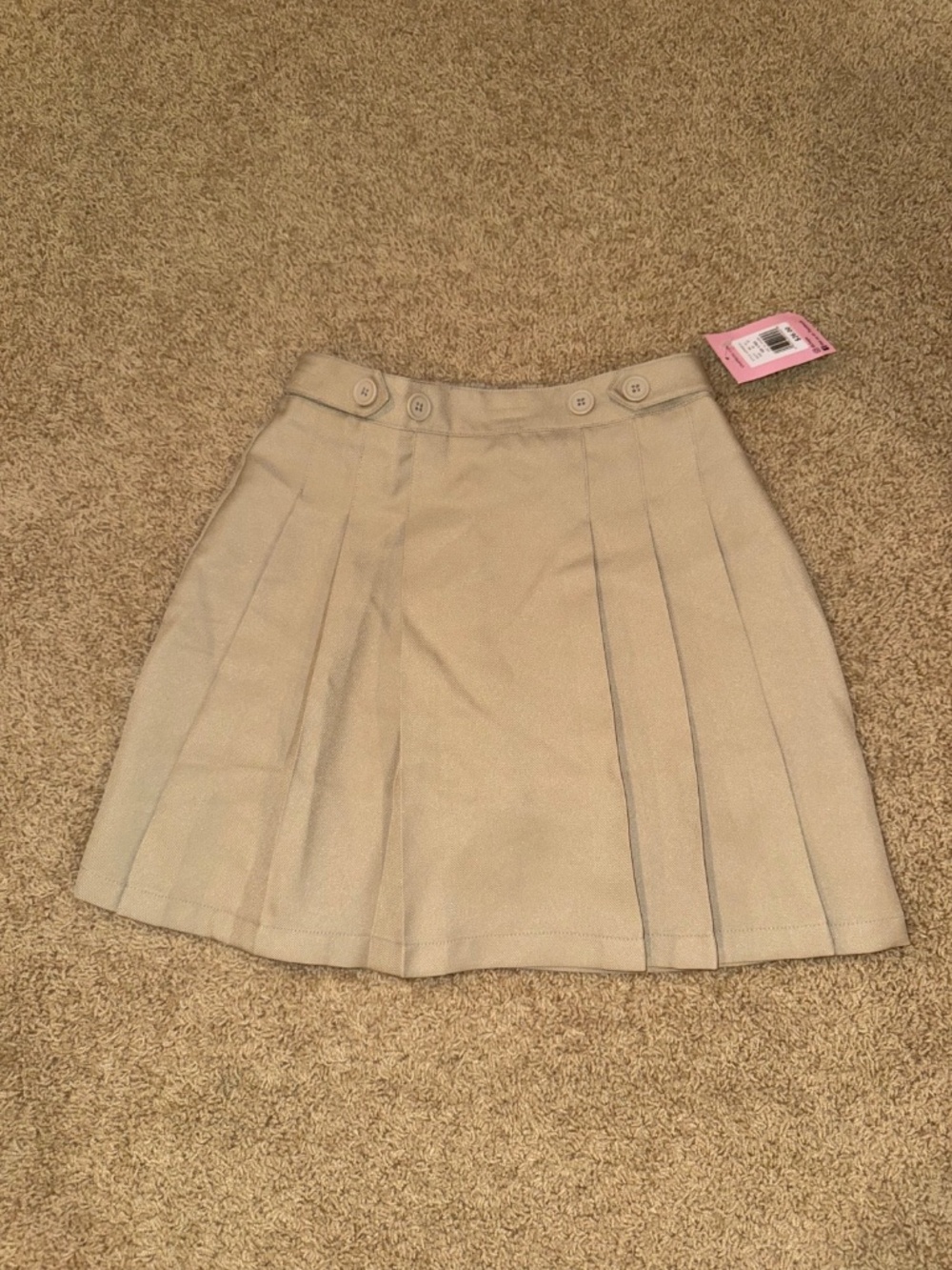 NWT Chaps Girls Khaki School Uniform Skort Size 12